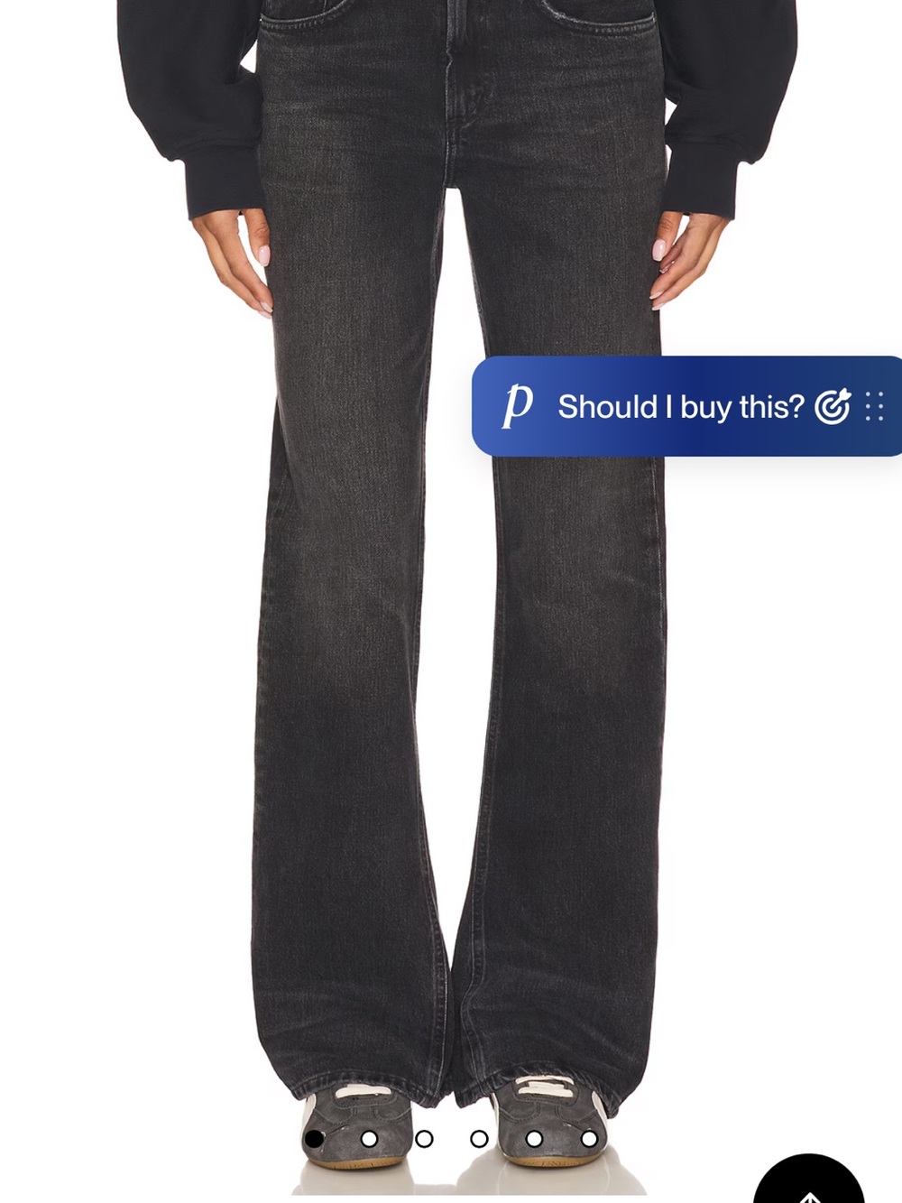 Agolde Black Mid Rise Kick Boot Jeans